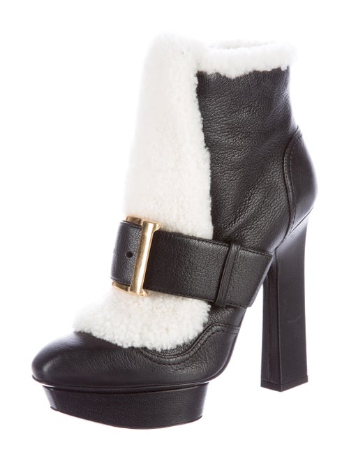 alexander mcqueen shearling boots