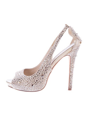 Alexander McQueen Embellished Satin Pumps