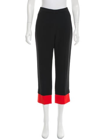 Alexander McQueen Colorblock Cropped Pants
