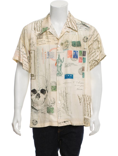 Alexander McQueen Postcard Print Casual Button-Up