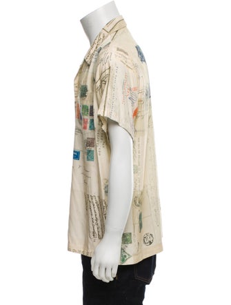 Alexander McQueen Postcard Print Casual Button-Up