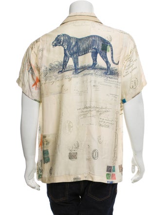 Alexander McQueen Postcard Print Casual Button-Up
