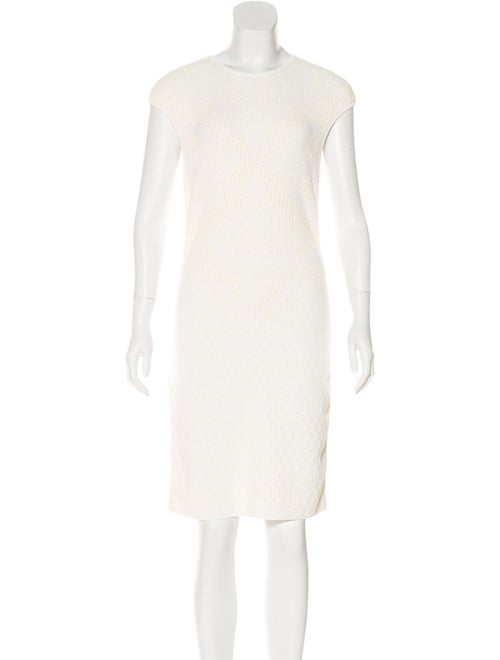 Alexander McQueen Textured Knit Dress White