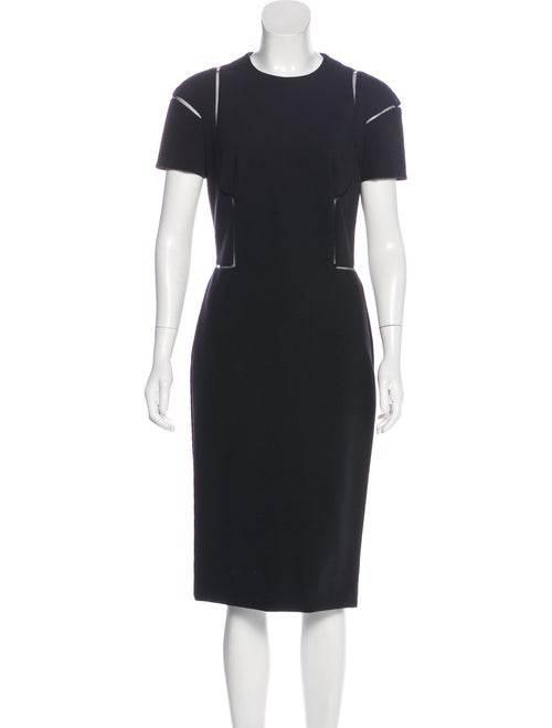 Alexander McQueen Short Sleeve Jersey Dress Black