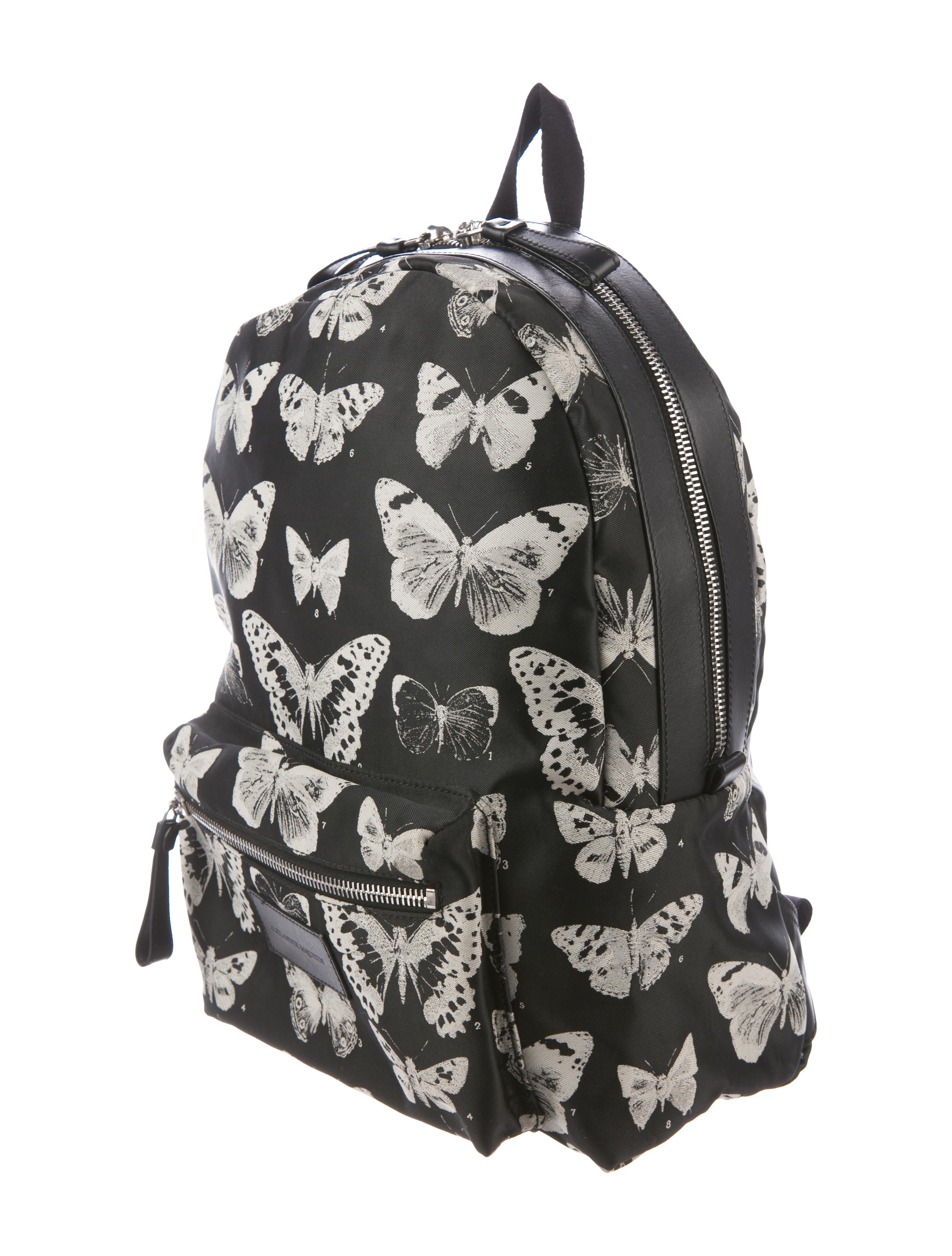 alexander-mcqueen-butterfly-leather-backpack Alexander McQueen 2017 Butterfly Backpack - Black Backpacks, Handbags -  ALE77569