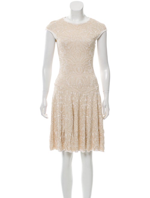 Alexander McQueen Sleeveless Knit Dress White