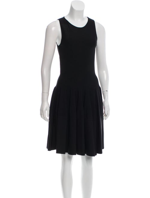 Alexander McQueen Flared Sleeveless Dress Black