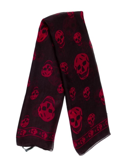 Alexander McQueen Silk Printed Scarf Plum