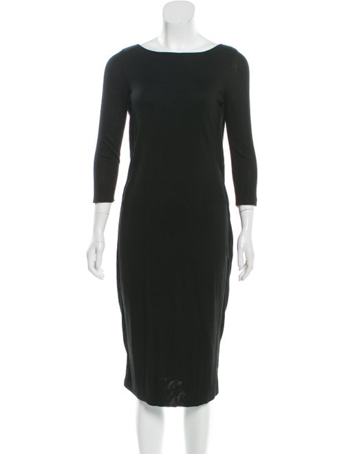 Alexander McQueen Midi Sweater Dress Black