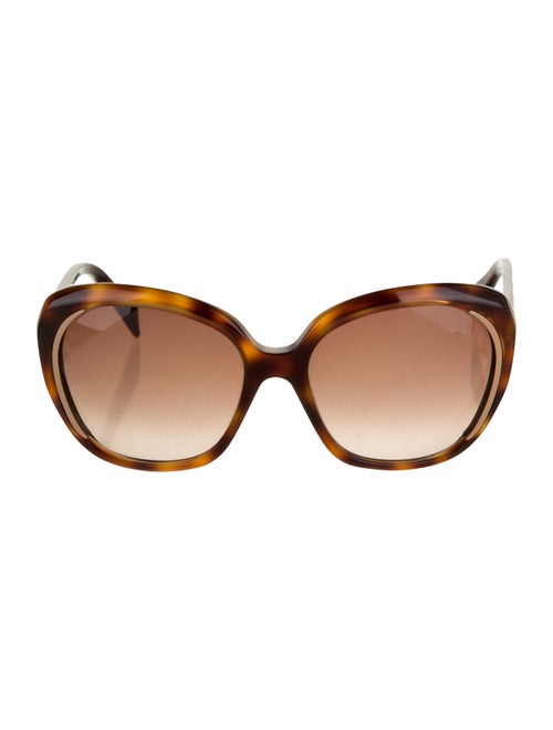 Alexander McQueen Tinted Oversize Sunglasses Brown