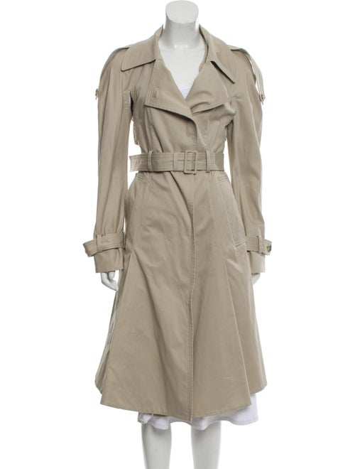 Alexander McQueen Belted Trench Coat Khaki