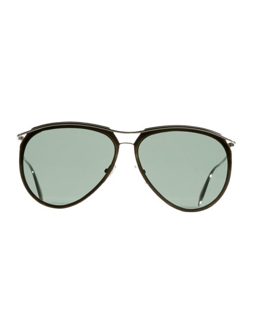 Alexander McQueen Tinted Aviator Sunglasses Brown