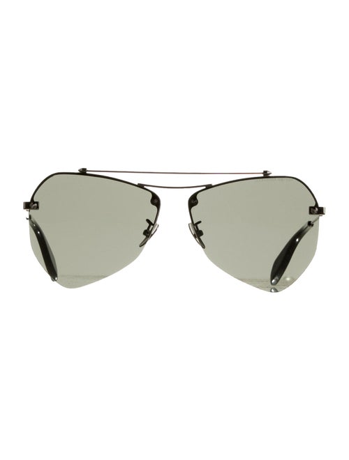 Alexander McQueen Rimless Tinted Sunglasses Black