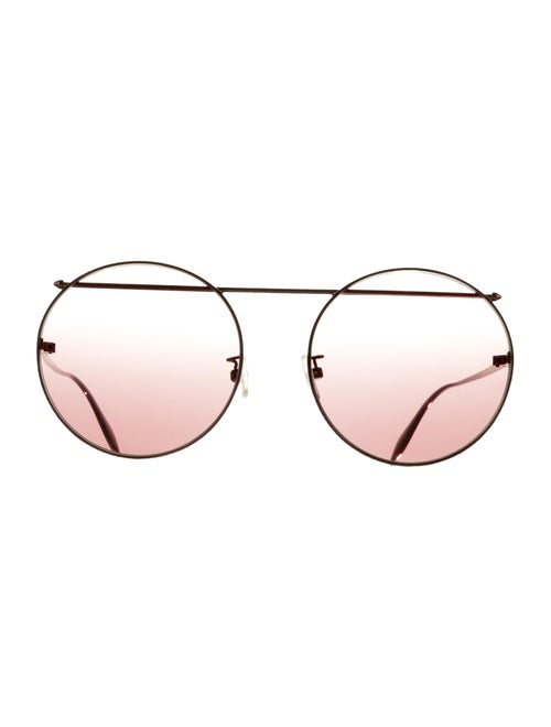 Alexander McQueen Round Metal Sunglasses