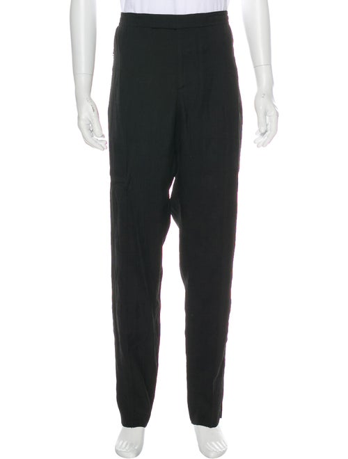 Alexander McQueen Glen Plaid Crepe Pants black