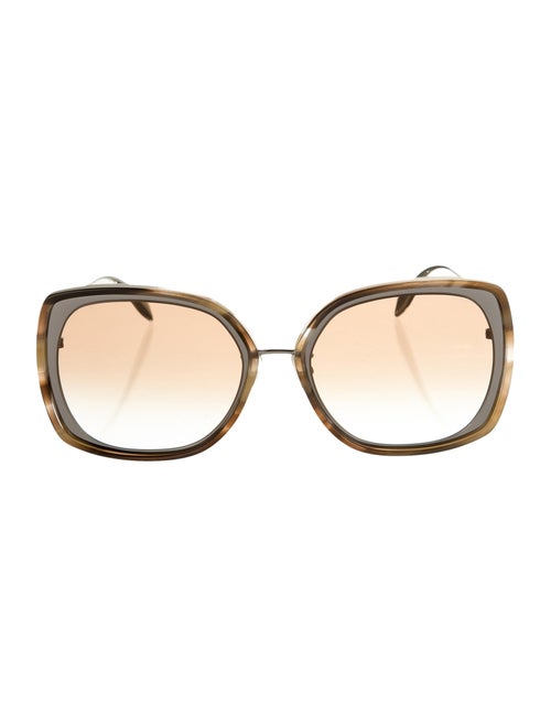 Alexander McQueen Oversize Tinted Sunglasses Brown