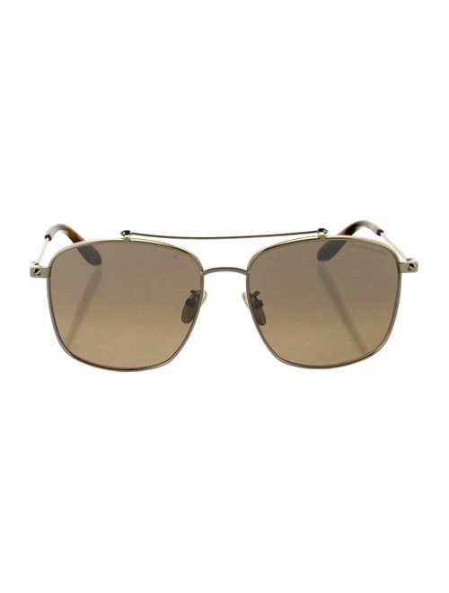 Alexander McQueen Square Tinted Sunglasses Gold