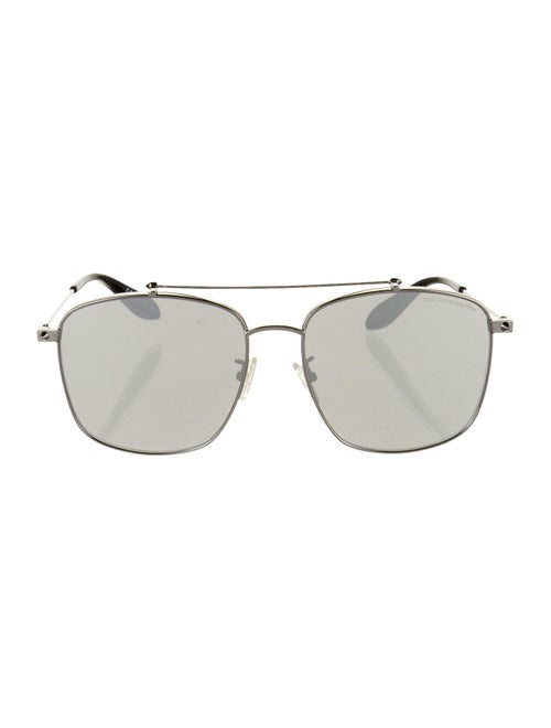 Alexander McQueen Square Tinted Sunglasses Silver
