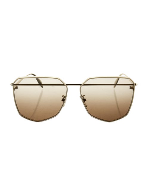 Alexander McQueen Aviator Gradient Sunglasses Gold