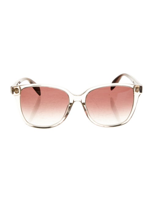 Alexander McQueen Square Acetate Sunglasses Brown