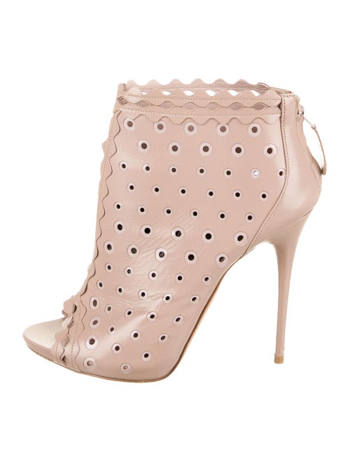 Alexander McQueen Leather Boots Pink