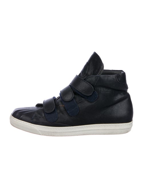 Alexander McQueen Leather Sneakers Blue