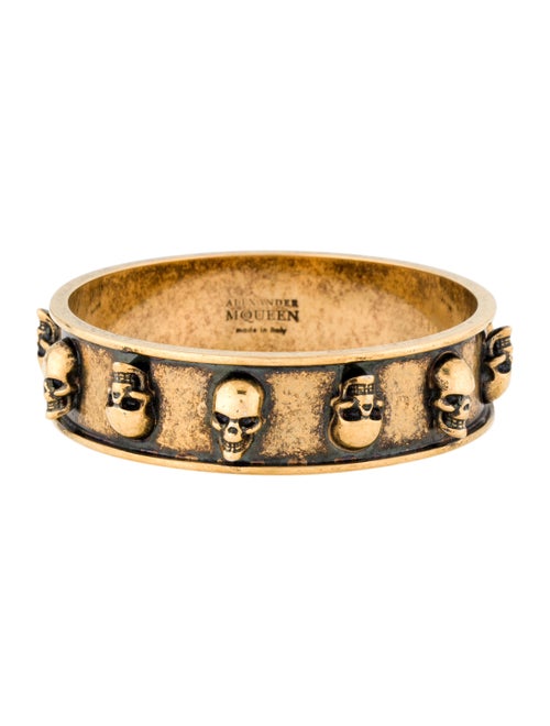 Alexander McQueen Skull Embellished Bangle Brass