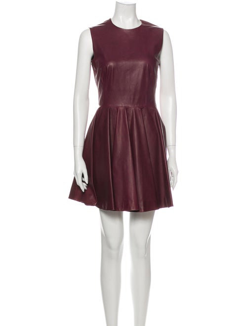 Alexander McQueen Leather Mini Dress