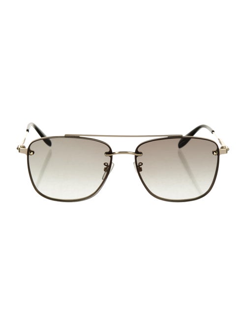 Alexander McQueen Aviator Gradient Sunglasses Gold