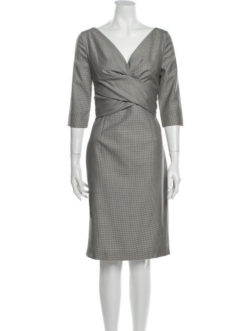 Alexander McQueen Plaid Print Knee-Length Dress Bl