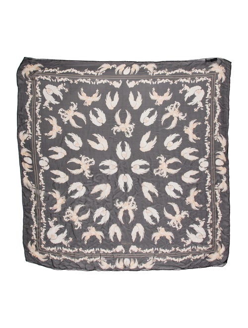 Alexander McQueen Silk Skull Scarf Black
