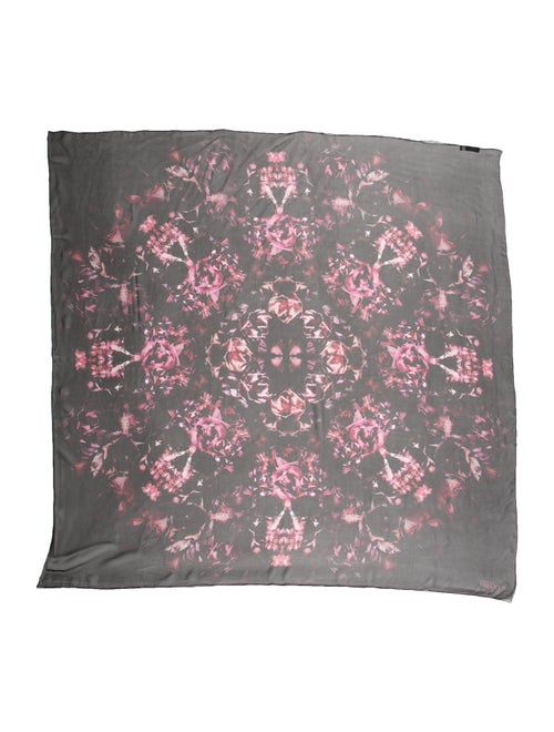 Alexander McQueen Silk Skull Scarf Black