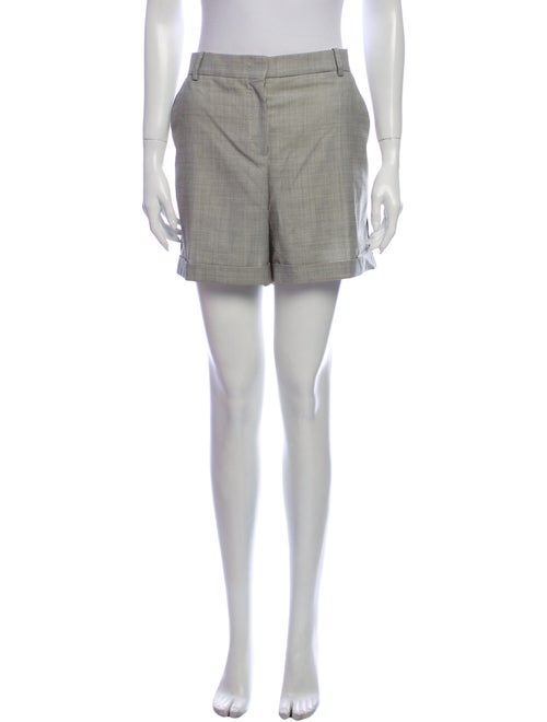 Alexander McQueen Plaid Print Mini Shorts White