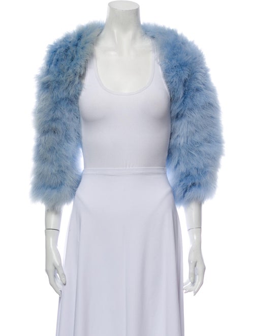 Alexander McQueen Vintage Marabou Bolero Blue
