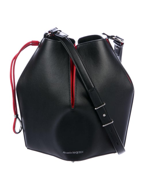 Alexander McQueen Leather Bucket Bag Black