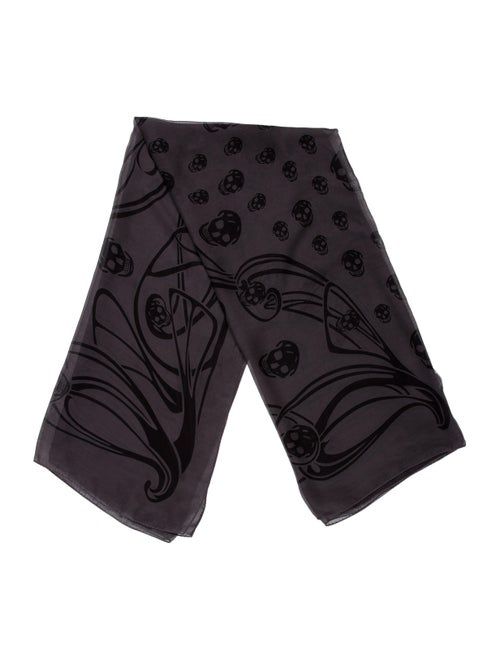 Alexander McQueen Skull Silk Scarf Black