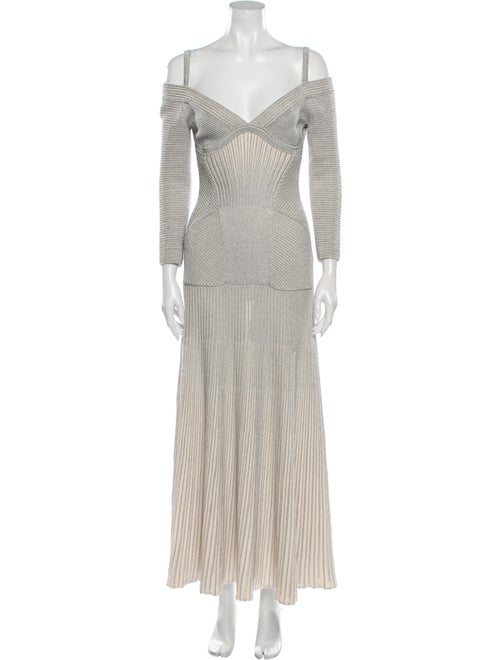 Alexander McQueen 2017 Long Dress Metallic