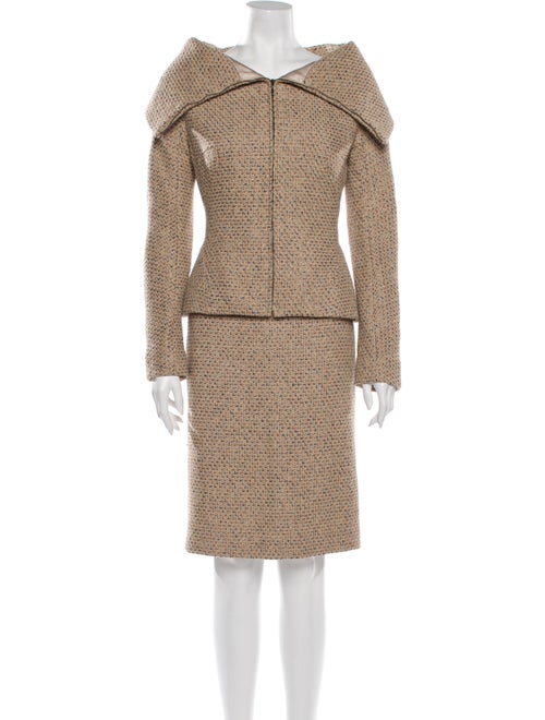 Alexander McQueen Vintage 2004 Skirt Suit Metallic