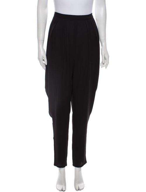 Alexander McQueen Silk Skinny Leg Pants Black