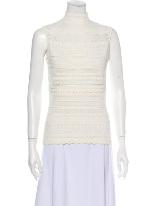 Alexander McQueen Mock Neck Sleeveless Top