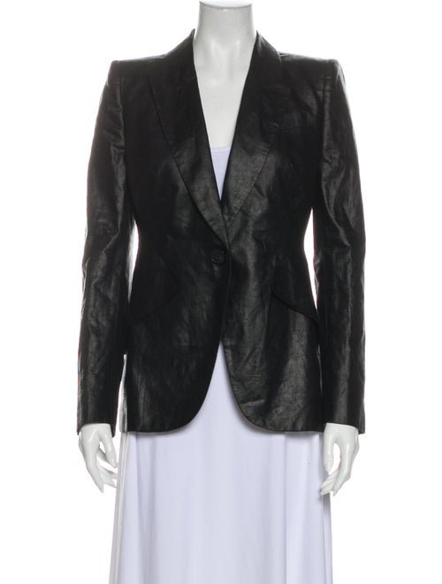 Alexander McQueen Linen Blazer Black