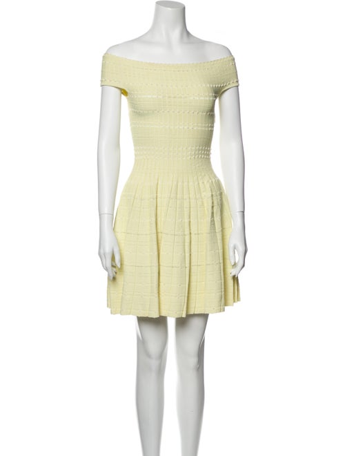 Alexander McQueen Off-The-Shoulder Mini Dress Yell