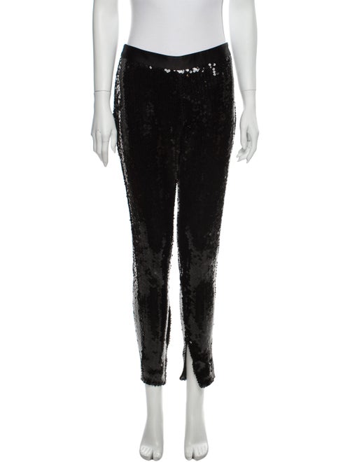Alexander McQueen Silk Skinny Leg Pants Black