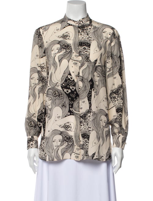 Alexander McQueen 2018 Silk Button-Up Top