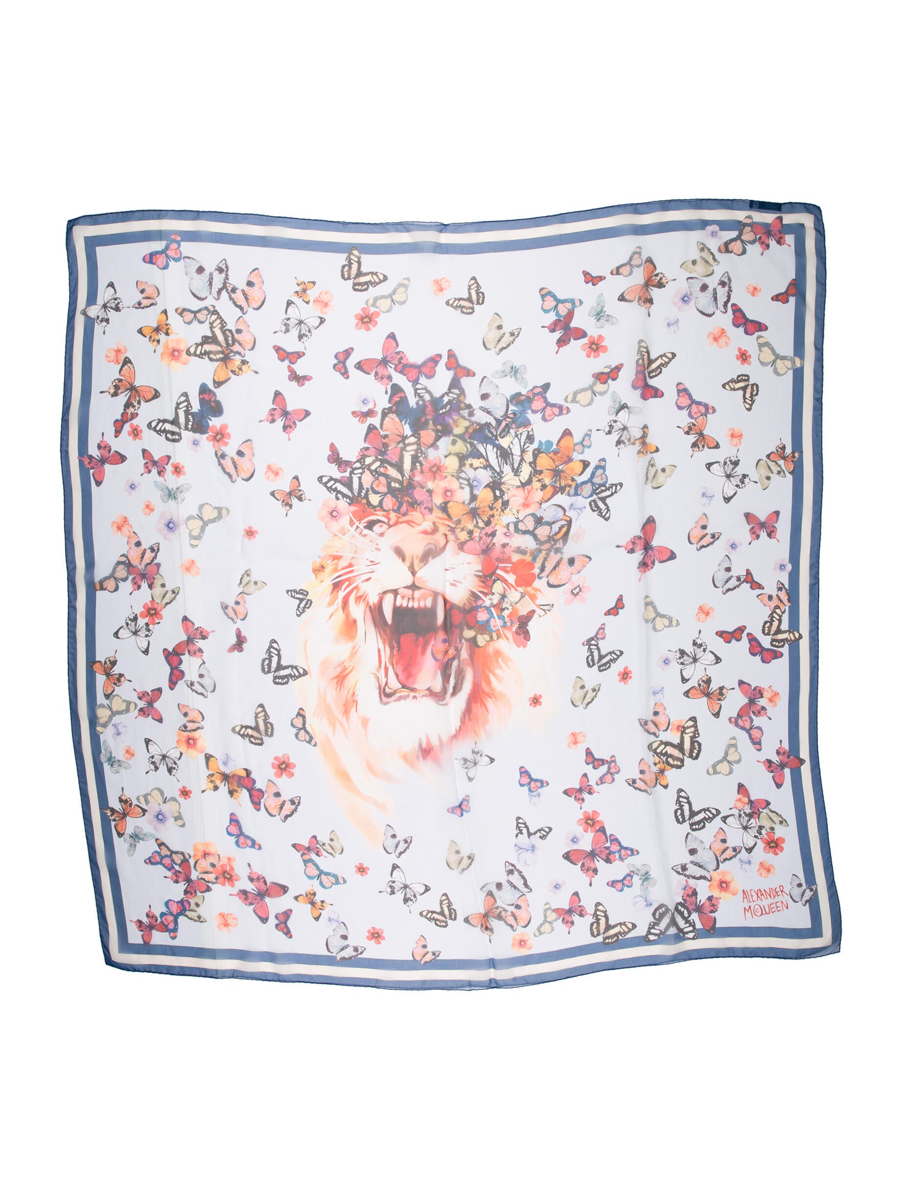 Alexander McQueen Butterfly Silk Scarf Accessories ALE90967 The