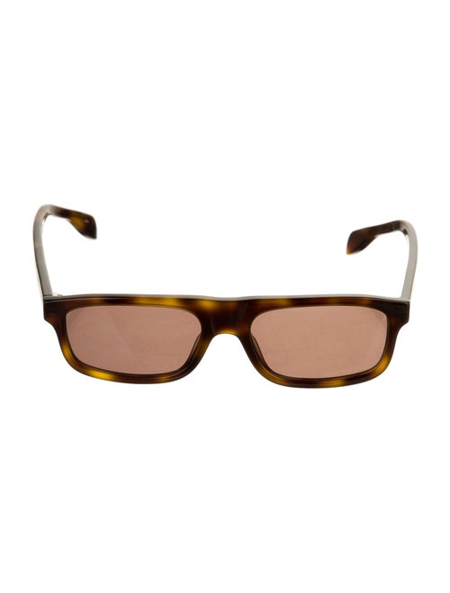 Alexander McQueen Acetate Square Sunglasses Brown