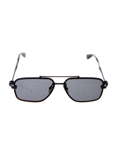 Alexander McQueen Skull Aviator Sunglasses Black