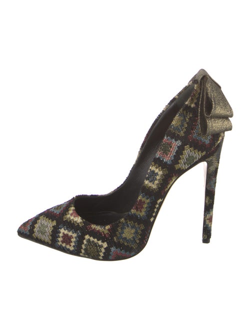 Aleksander Siradekian Printed Bow Accents Pumps