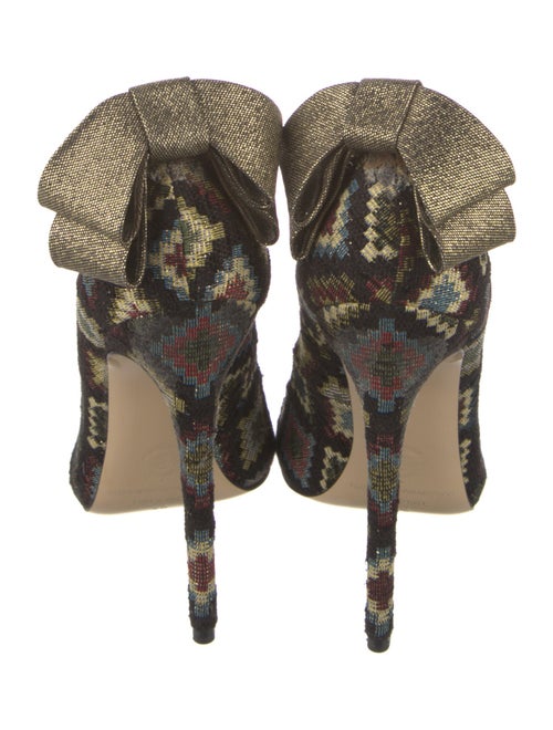 Aleksander Siradekian Printed Bow Accents Pumps