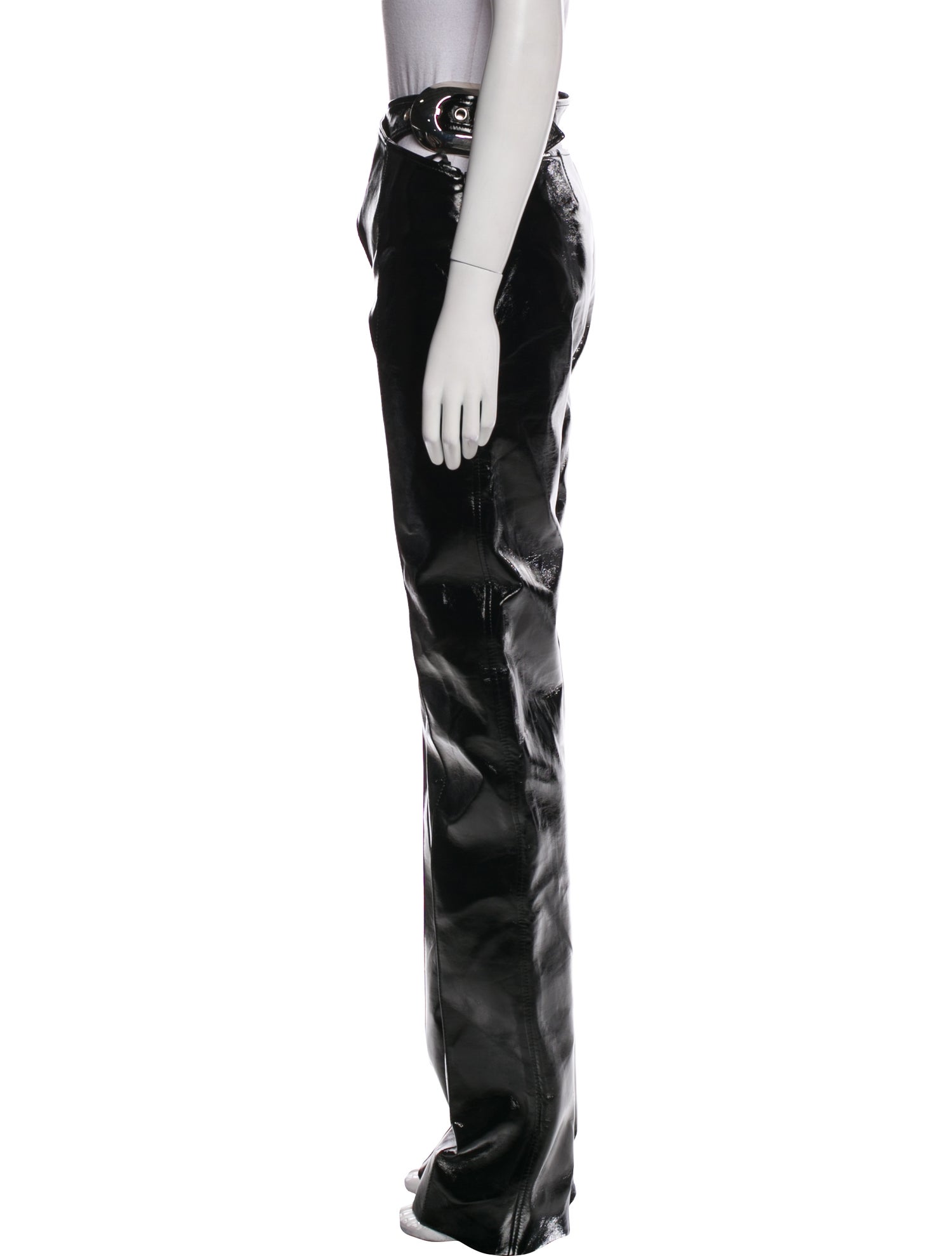 Aleksander Siradekian Vegan Leather Straight Leg Pants